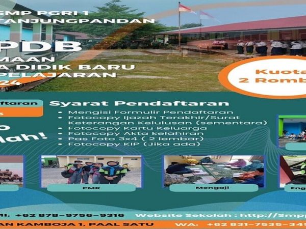 PPDB SMP PGRI 1 TANJUNGPANDAN